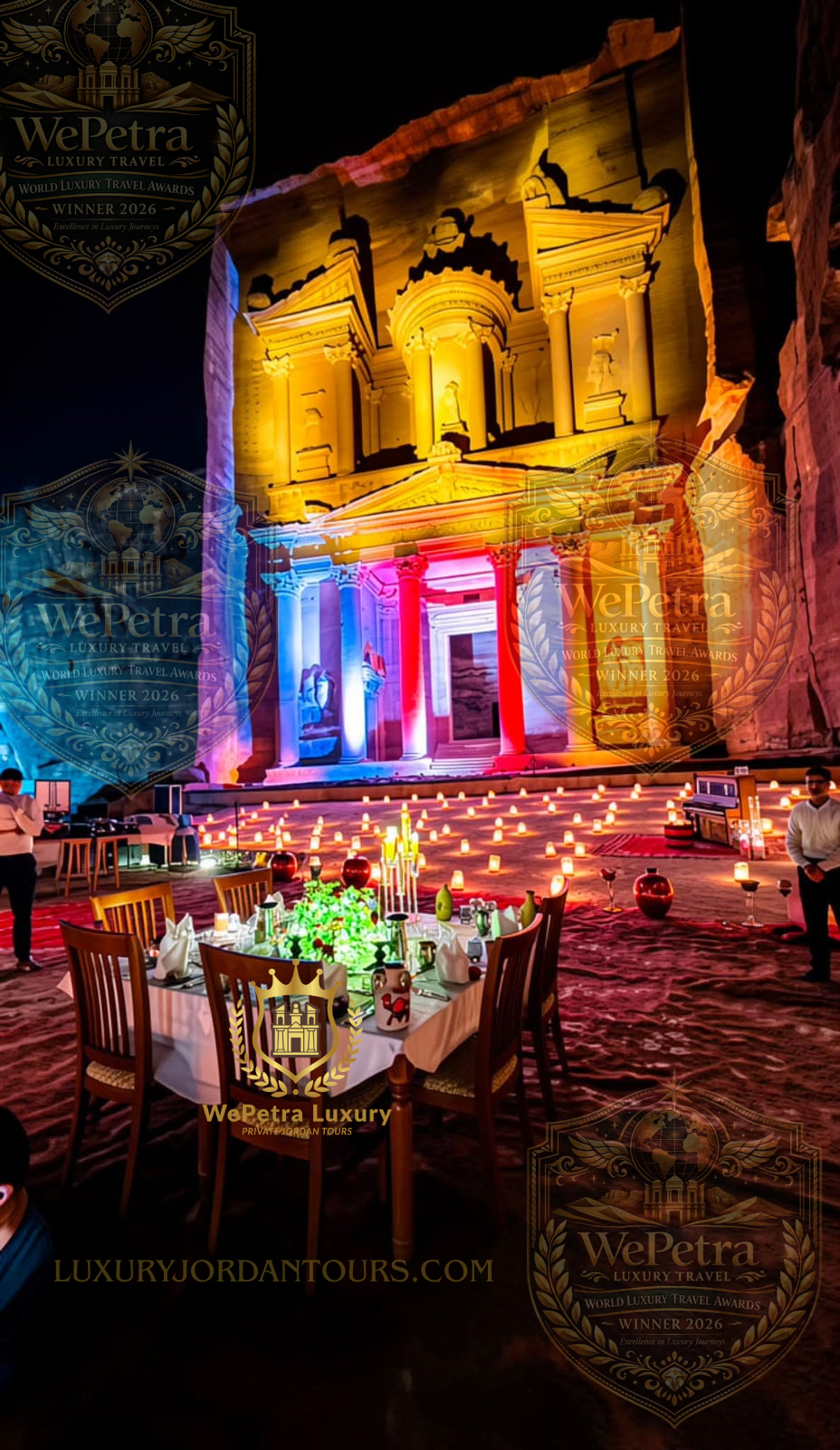 Luxury gala dinner event in Jordan