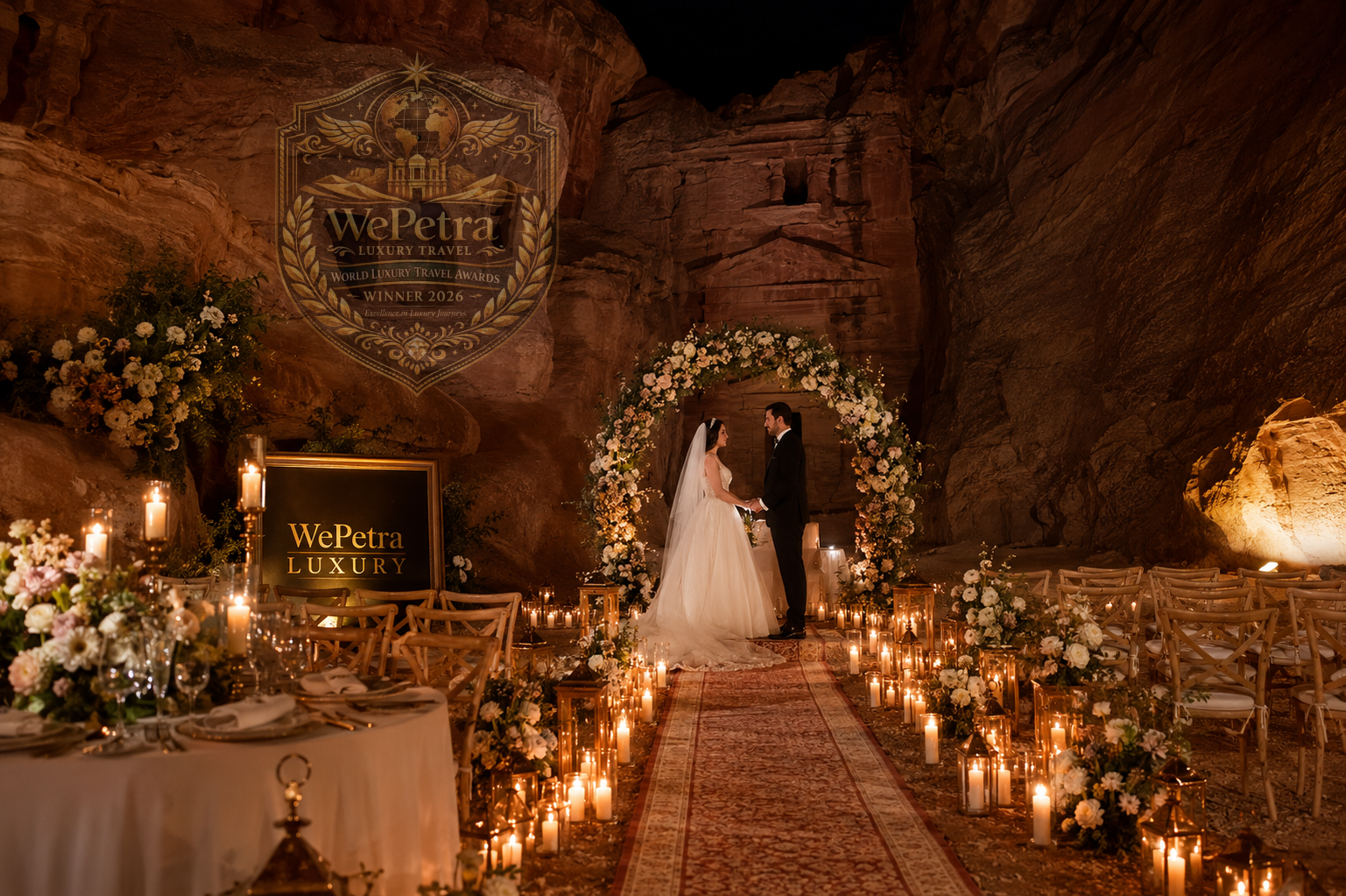 Luxury wedding event in Little Petra Jordan